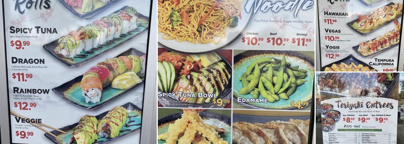 Yogis Grill Menu