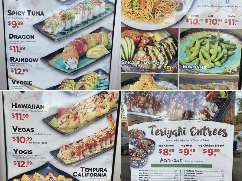 Yogis Grill Menu