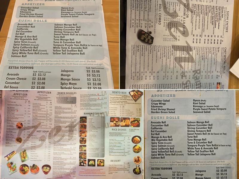 Zen Ramen & Sushi Menu