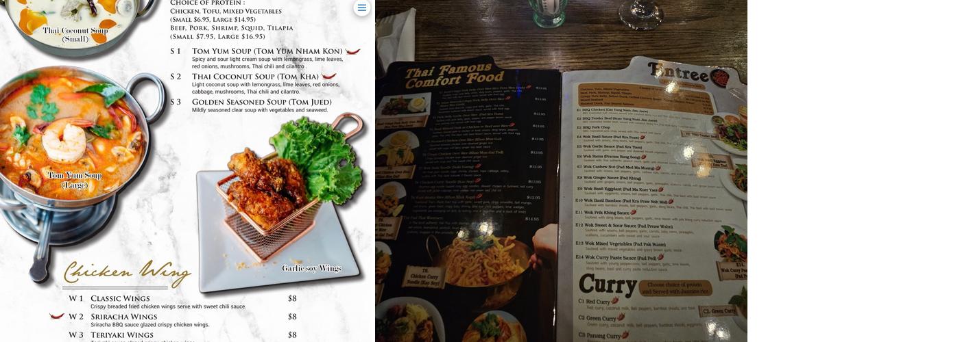 Zenith Thai Restaurant Menu