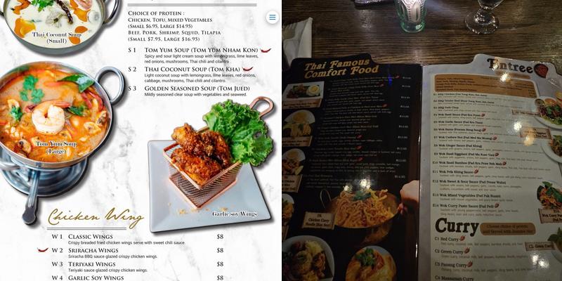 Zenith Thai Restaurant Menu