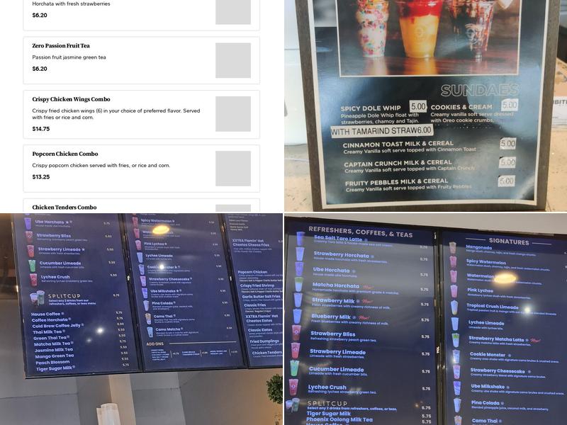 Zero Degrees Menu