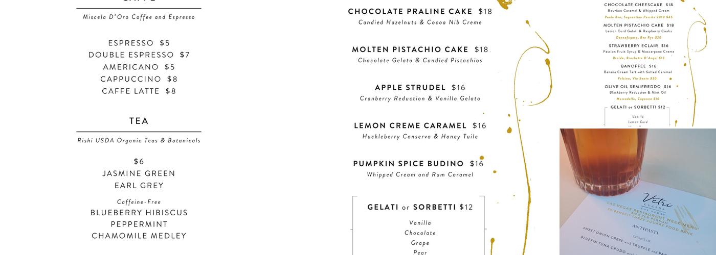 Vetri Cucina Las Vegas Menu