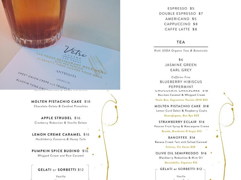 Vetri Cucina Las Vegas Menu