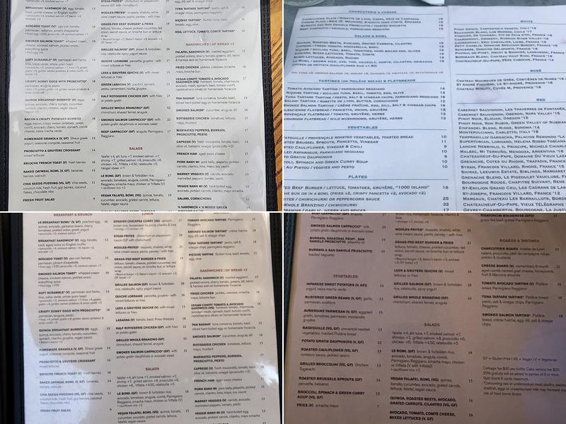 Zinqué Menu