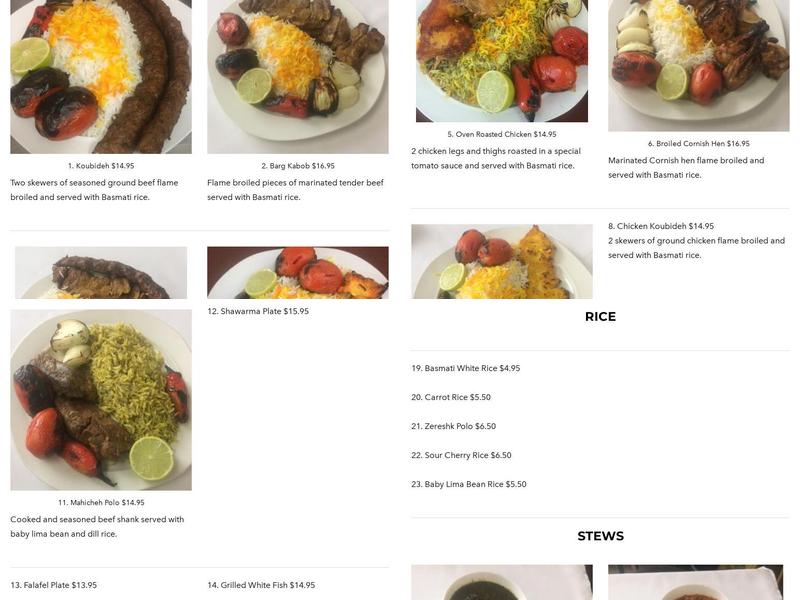 Shawn Kosher Restaurant Menu