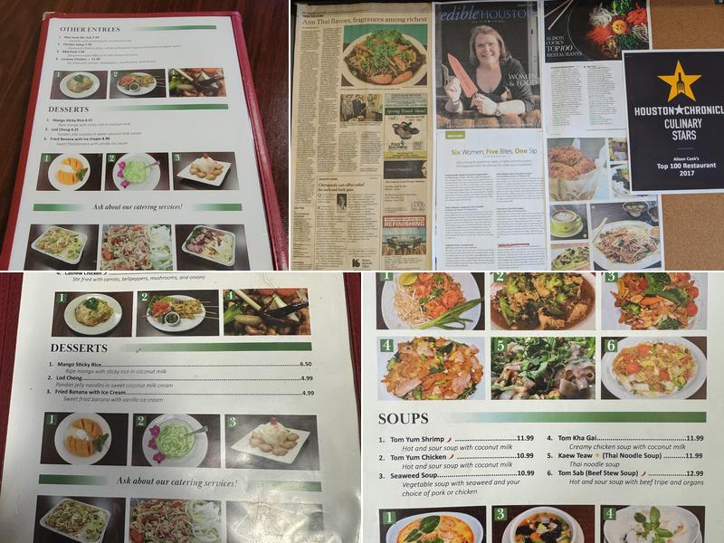 Aim Thai Restaurant Menu