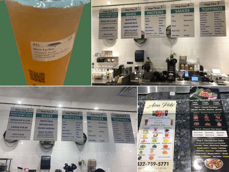 Aina Poke Menu