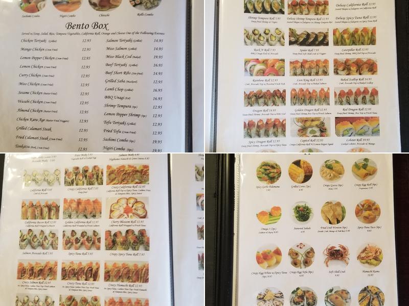 AJ's Kitchen Menu