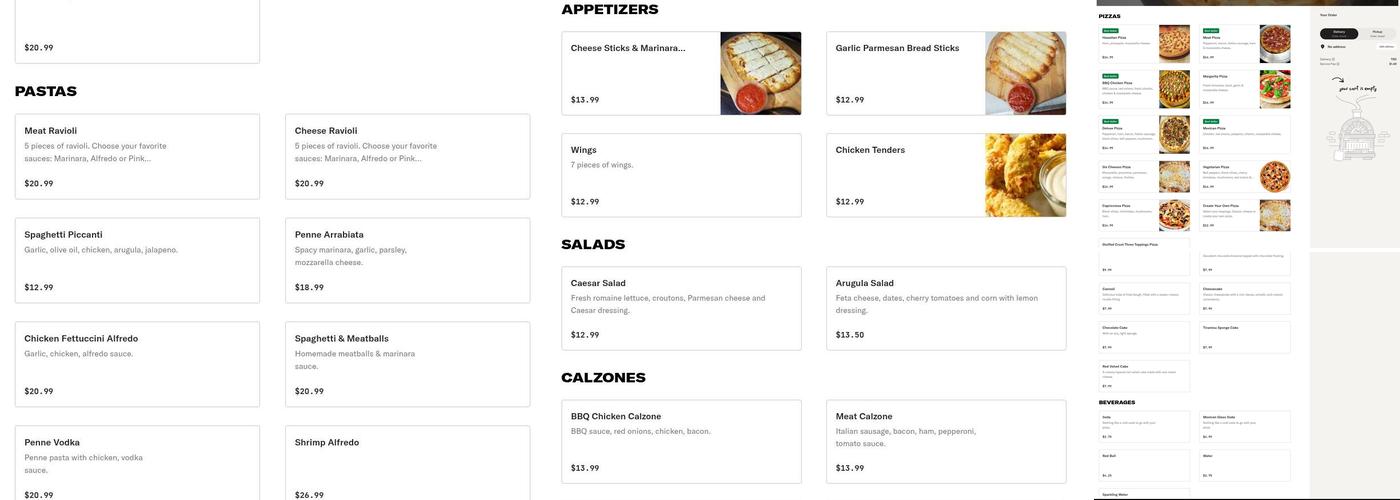 Alessandro's Place Menu