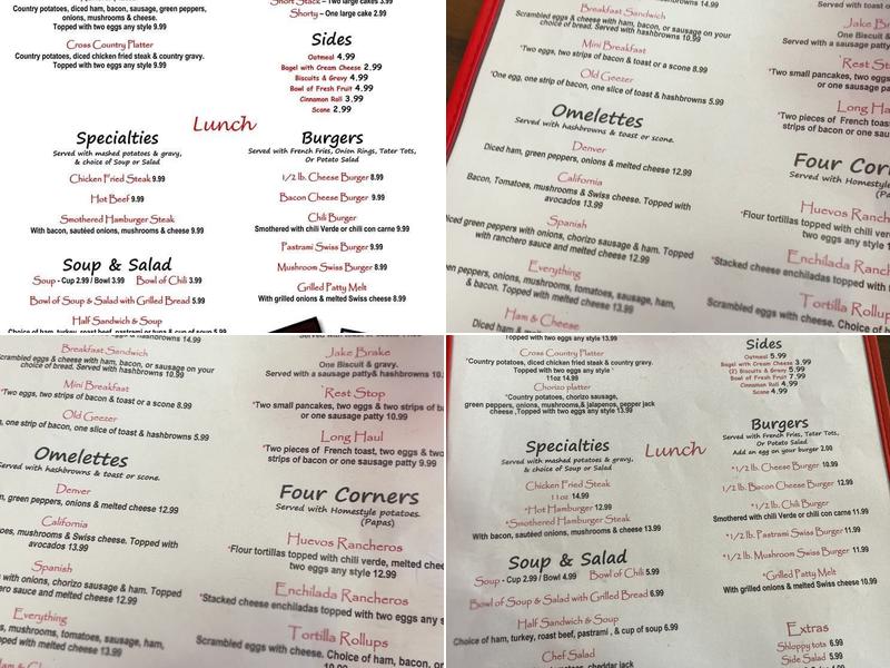 Alice’s Kitchen Menu