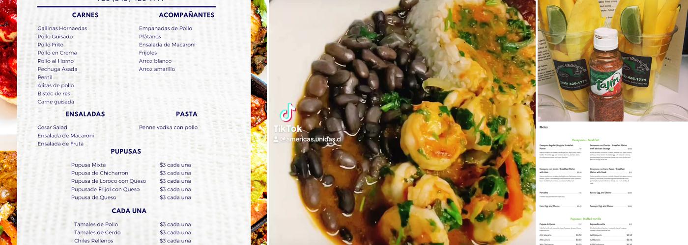 Americas Unidas Deli Menu