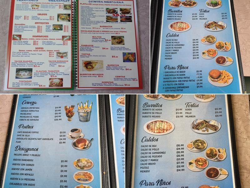 Antojitos Del D.F. Menu