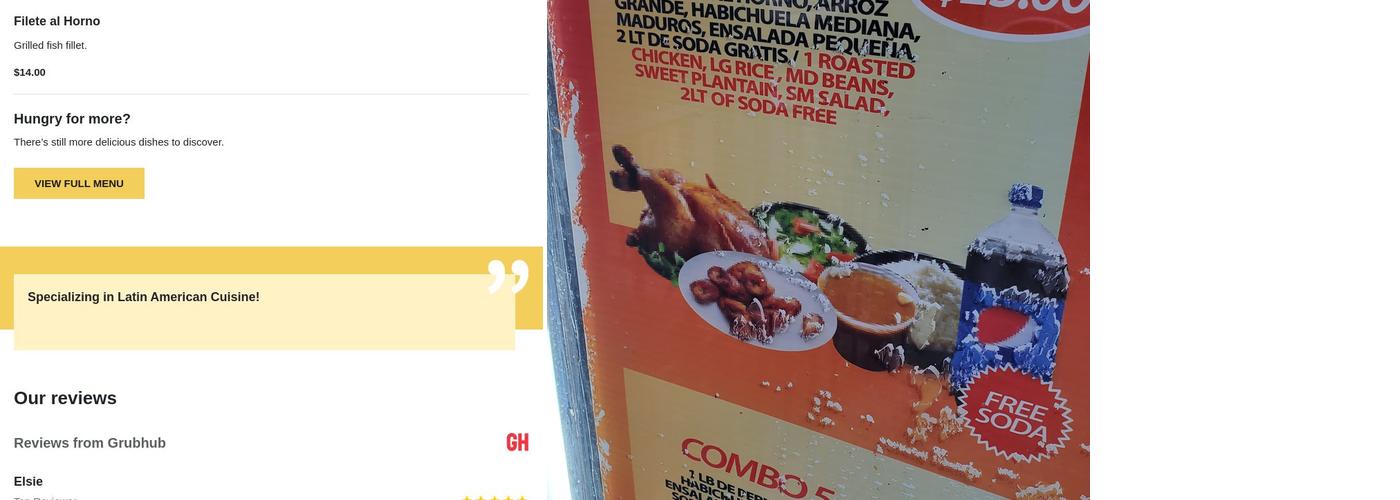 Aris Pollos A La Brasa Menu