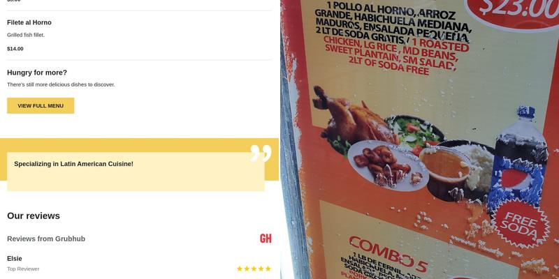 Aris Pollos A La Brasa Menu