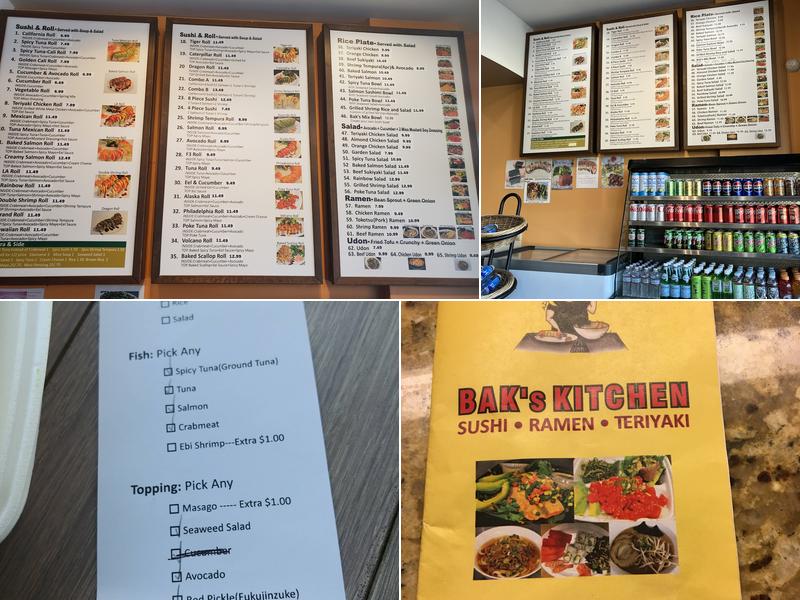 Bak's Kitchen Menu