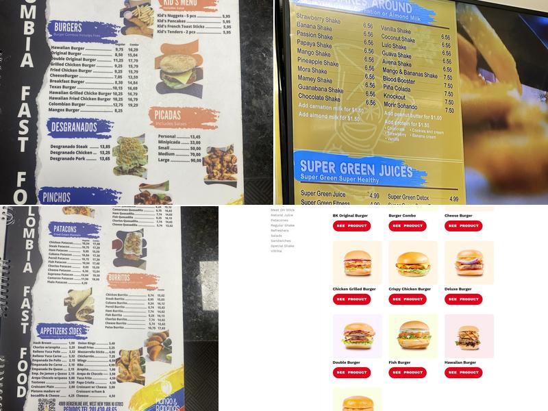 Mango and Bananas Cafe Menu