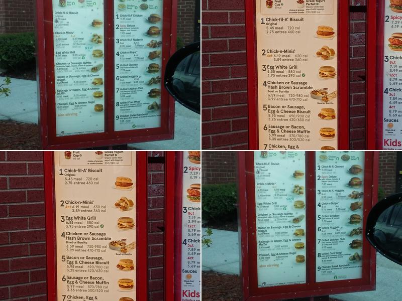Chick-fil-A Menu