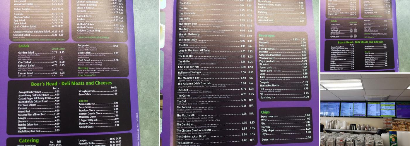 Bert's Deli Menu