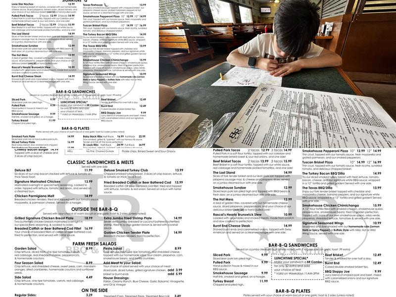 Big Rascal BBQ & Grille (BR BBQ) Menu
