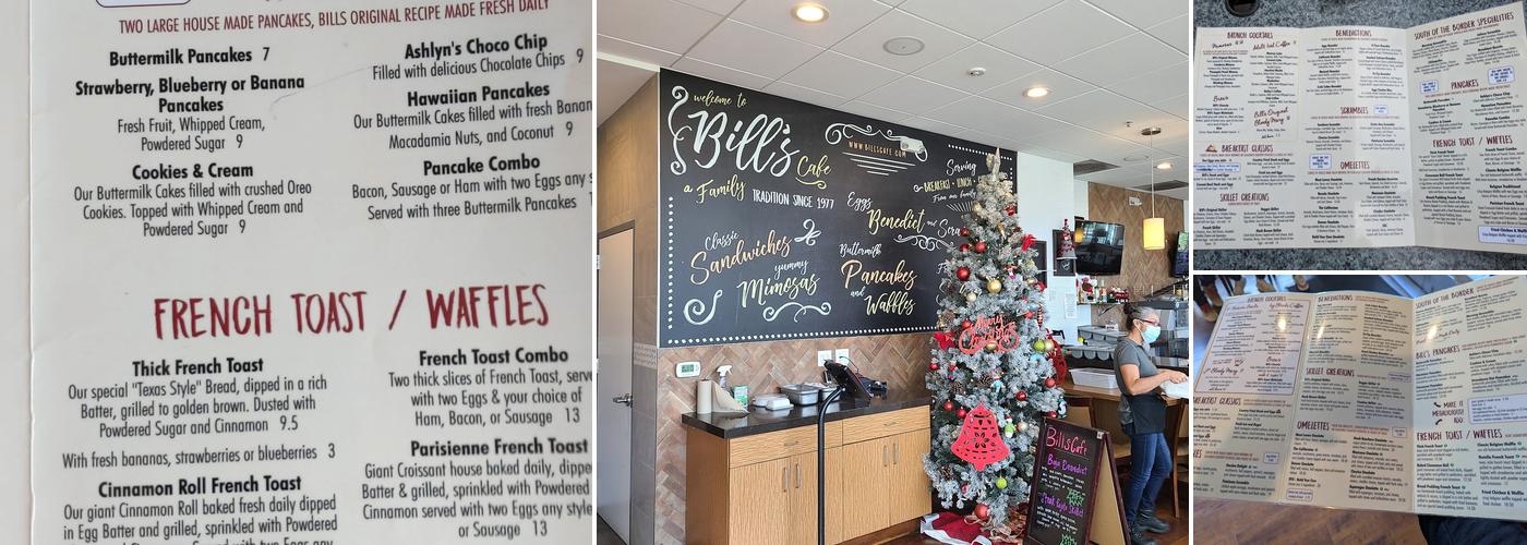 Bill's Cafe- Newbury/King Menu