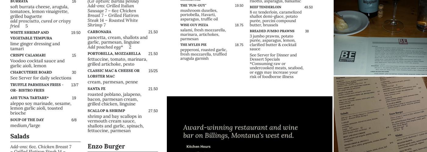 ENZO Menu