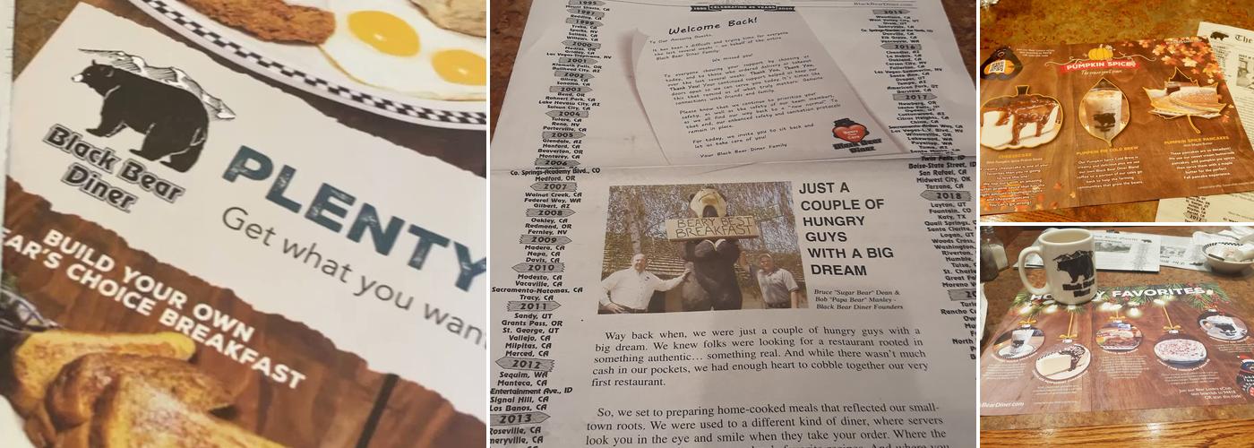 Black Bear Diner Menu