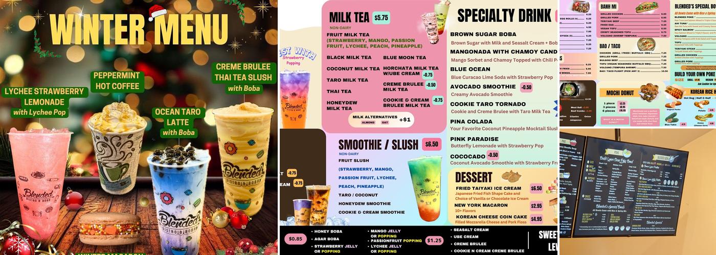 Blended Bistro & Boba Menu