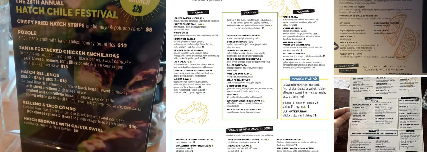 Blue Mesa Grill Menu