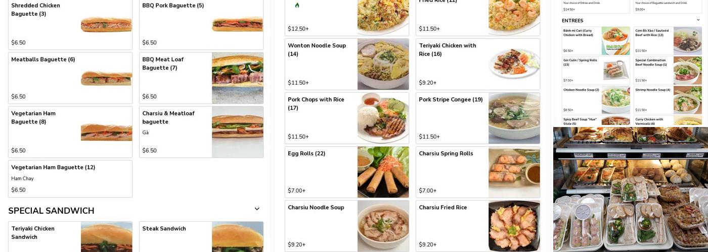 BMC Pho Menu