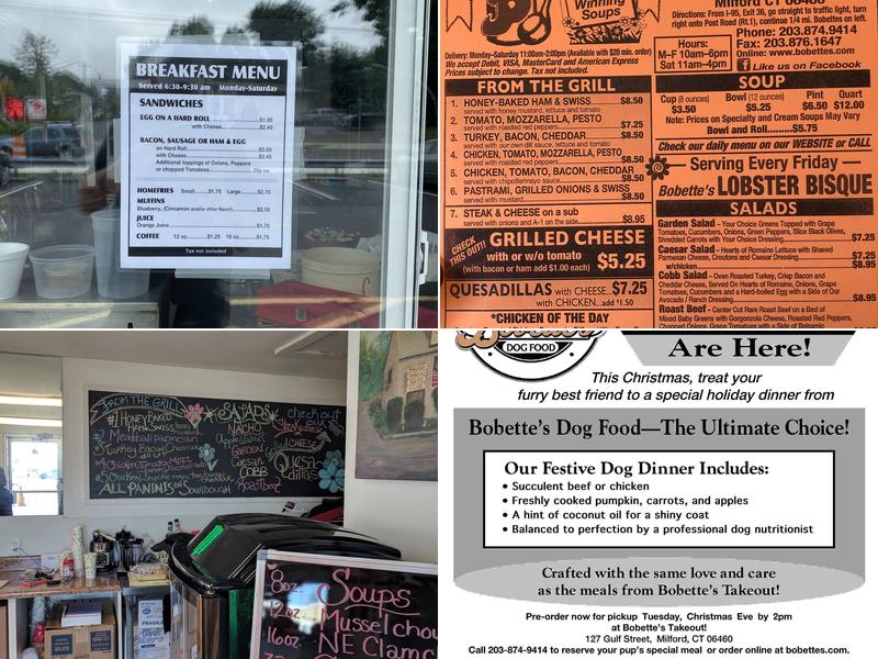 Bobette's Takeout Bistro Menu