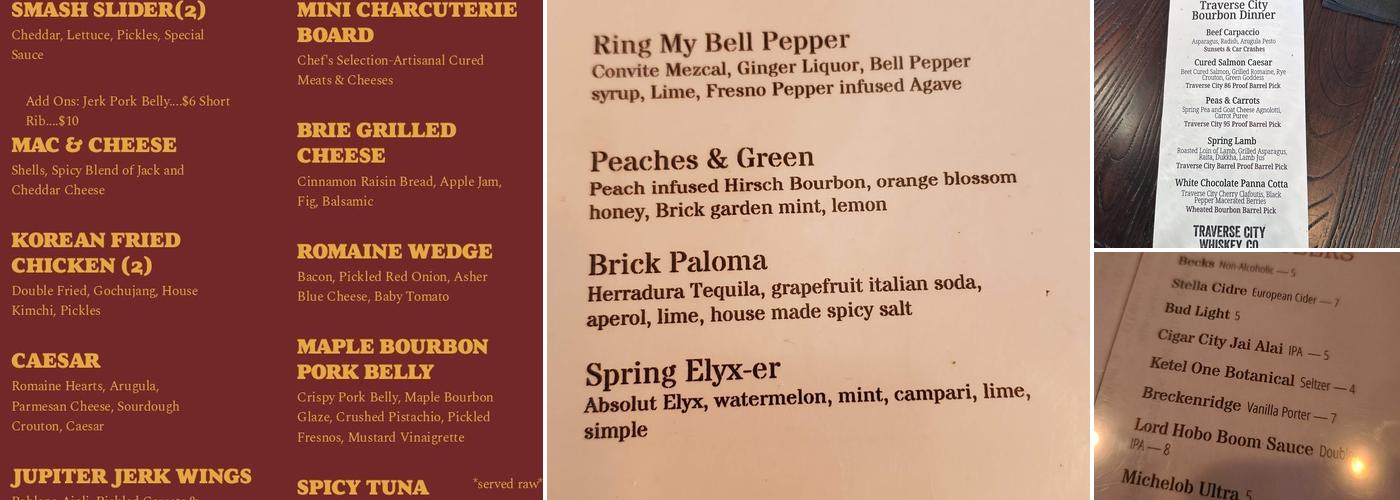Brick & Barrel Menu