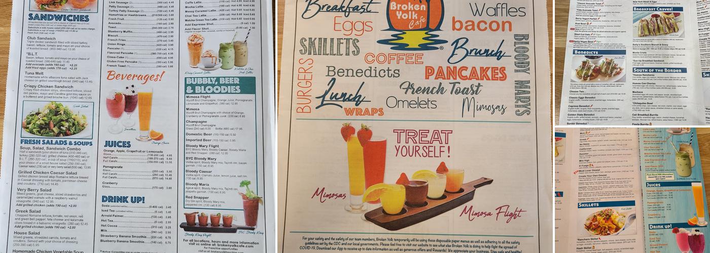 Broken Yolk Cafe Menu