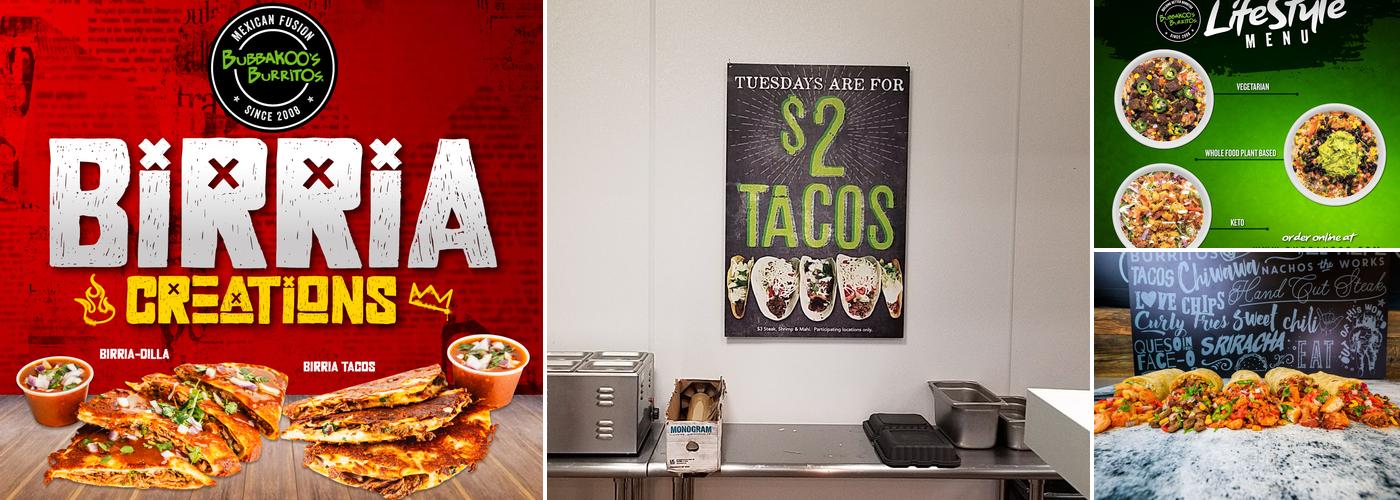 Bubbakoo's Burritos Menu