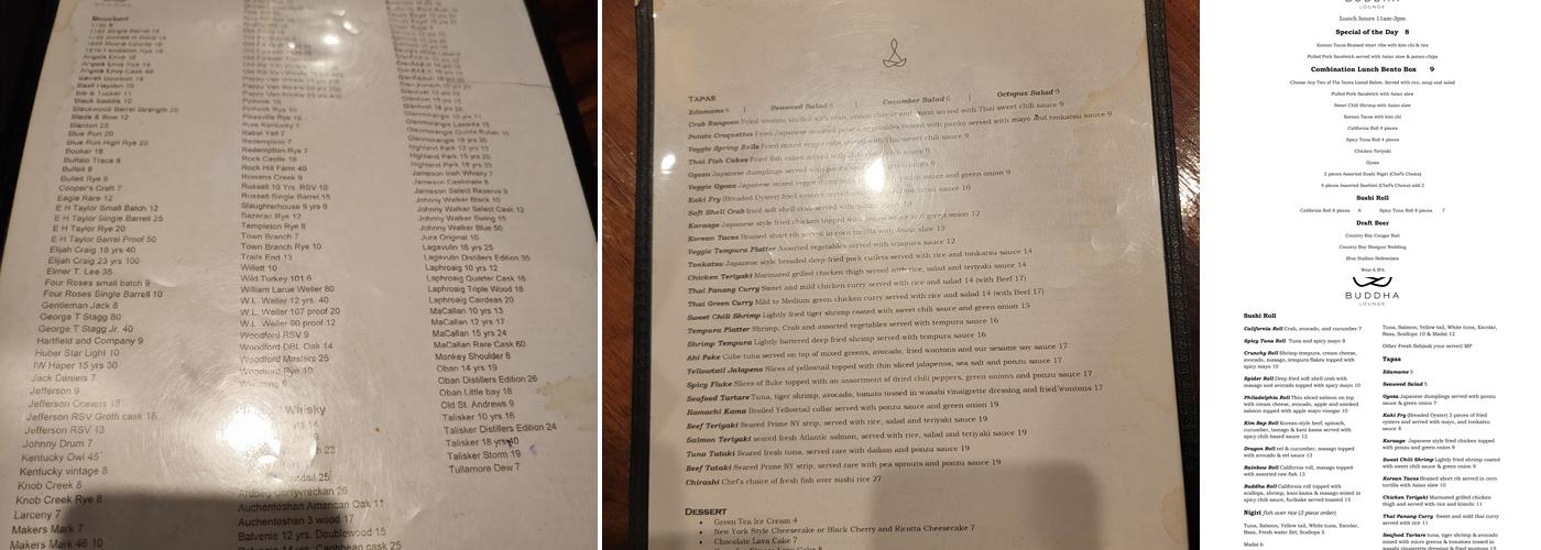 Buddha Lounge Menu