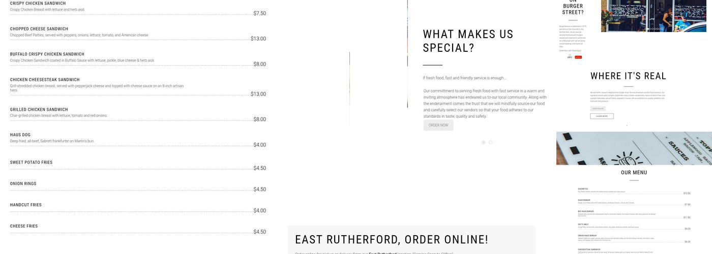 Burgerstrasse Menu