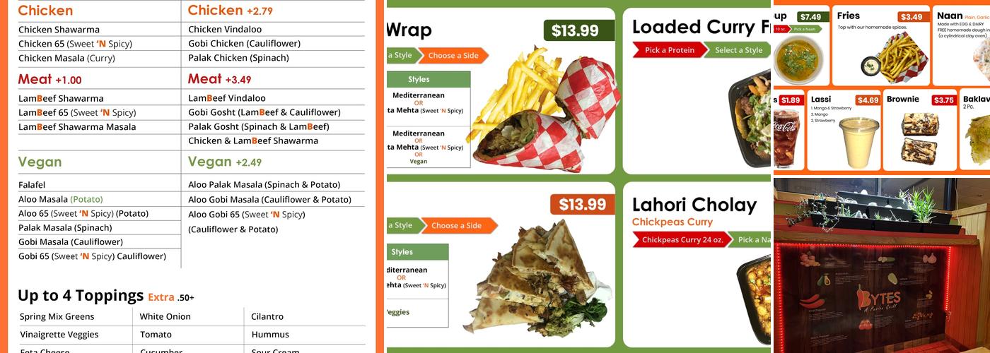 Bytes Fusion Grill™ Menu