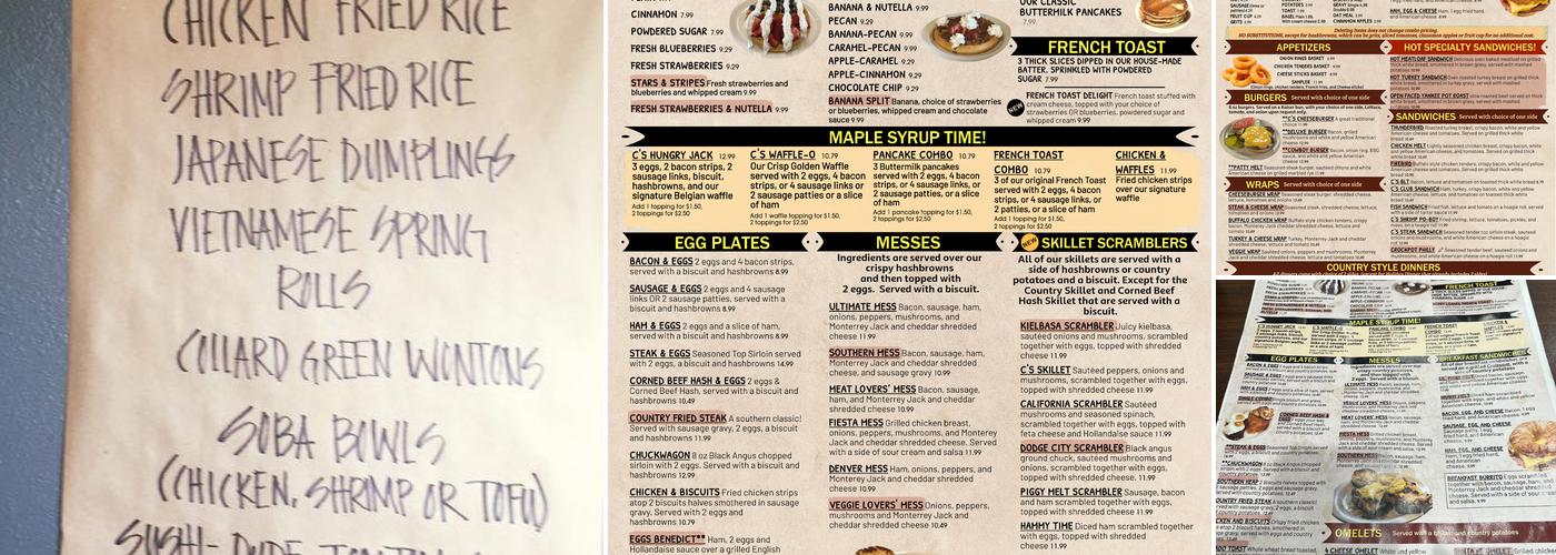 C's Country Diner (DeLand) Menu