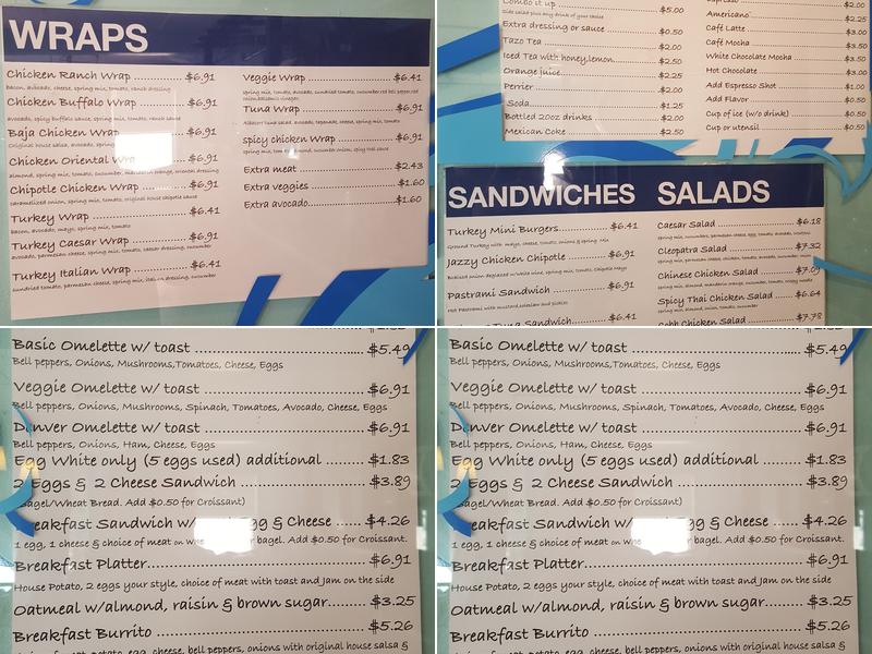 Cafe Nine Menu