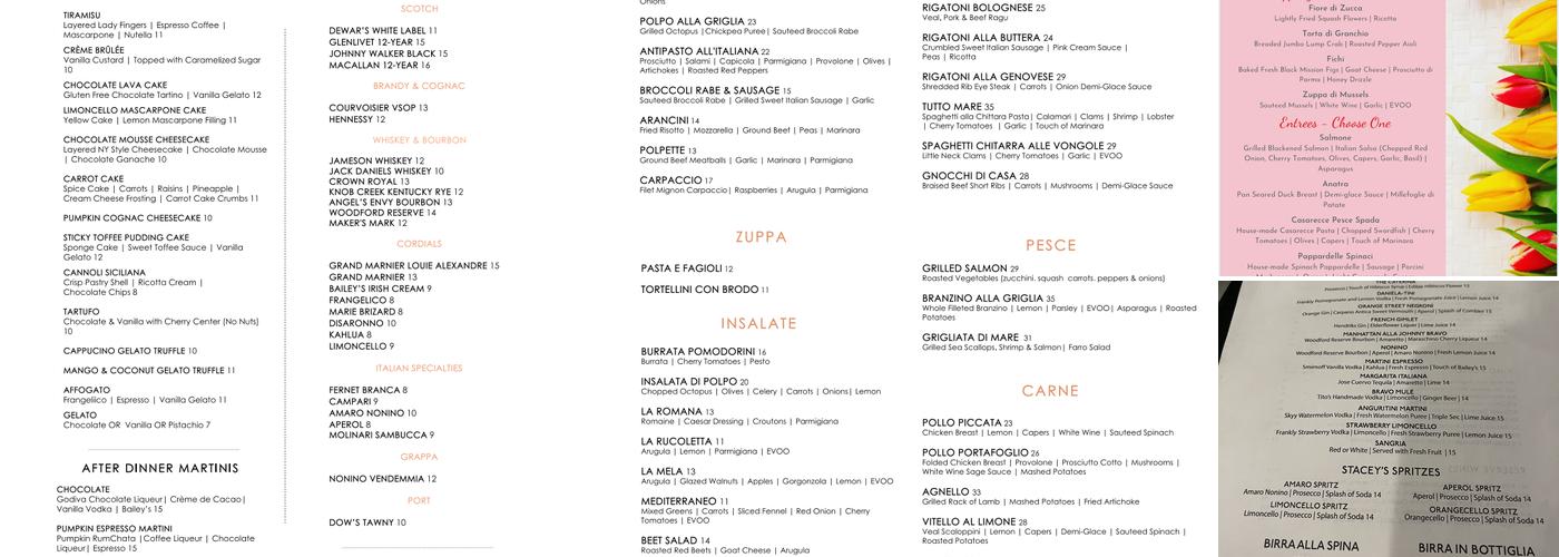 Caffe Bravo Menu