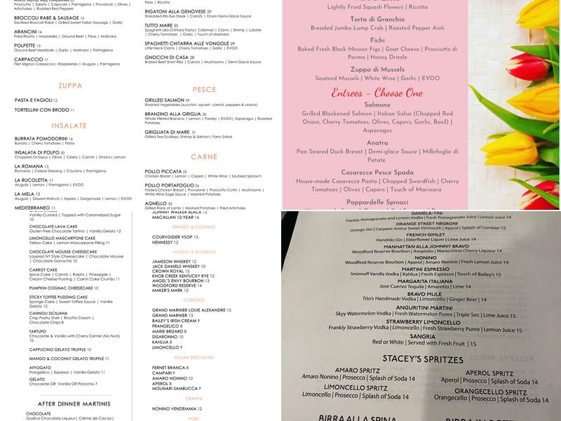 Caffe Bravo Menu