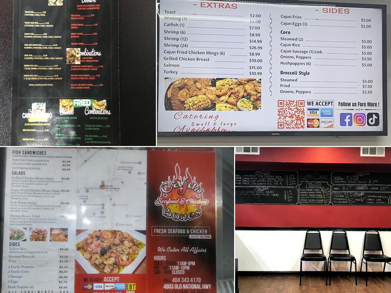 Cajun Bones Menu