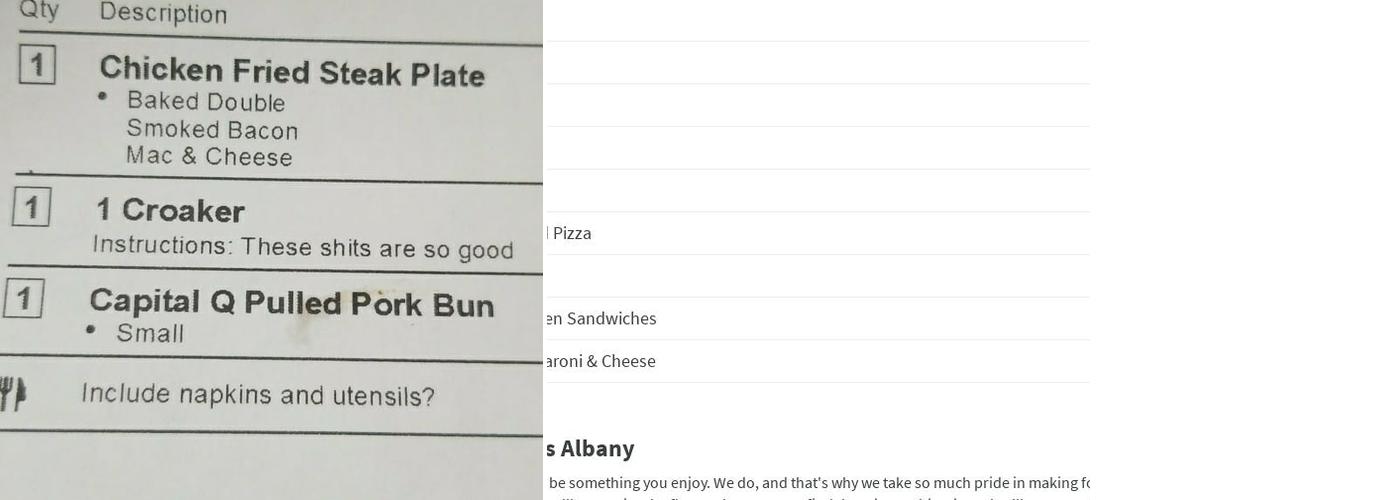 Capital Q Smokehouse Menu