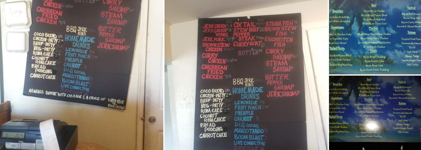 Caribbean Kitchen Menu