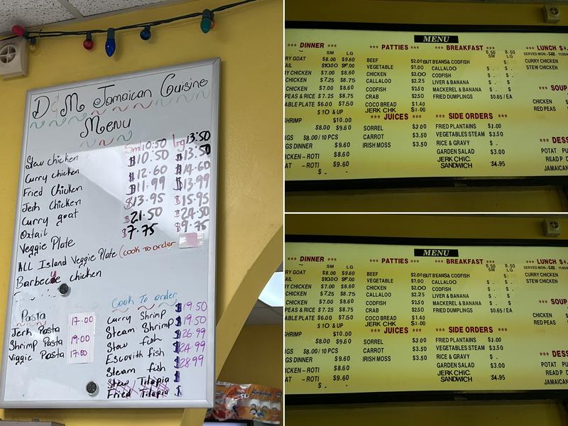 Carnival Jamerican Eats Menu