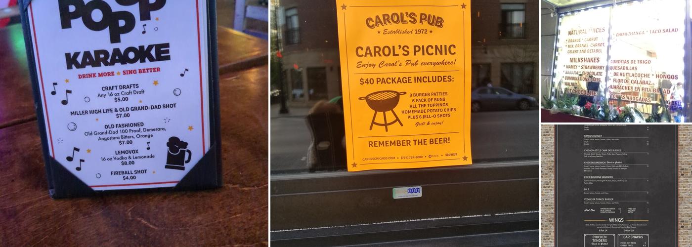Carol's Pub Menu