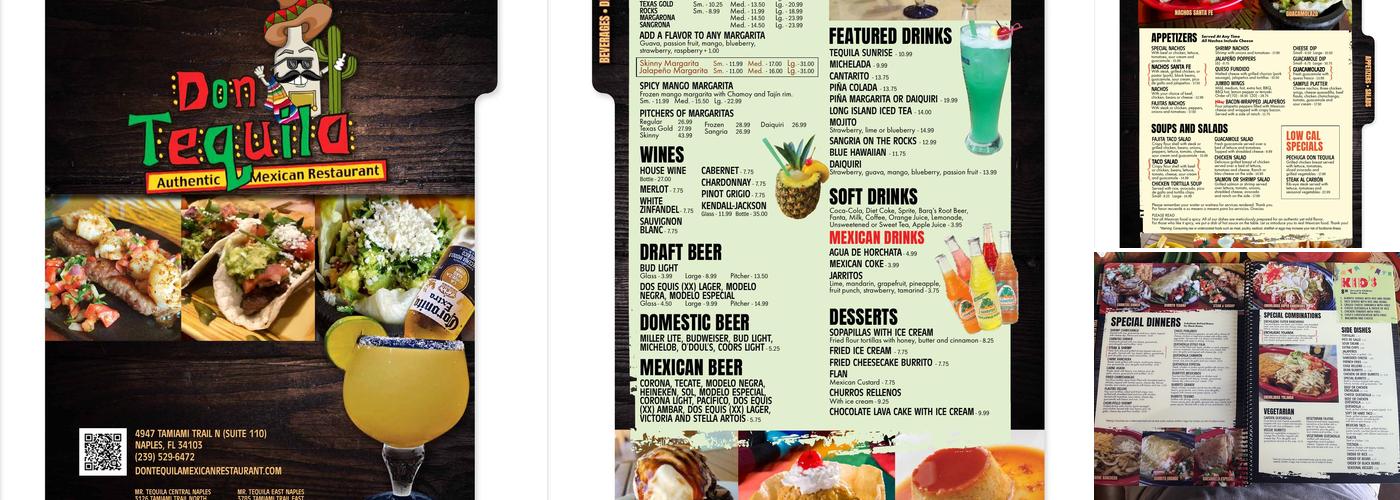 Don Tequila Mexican Restaurant Menu