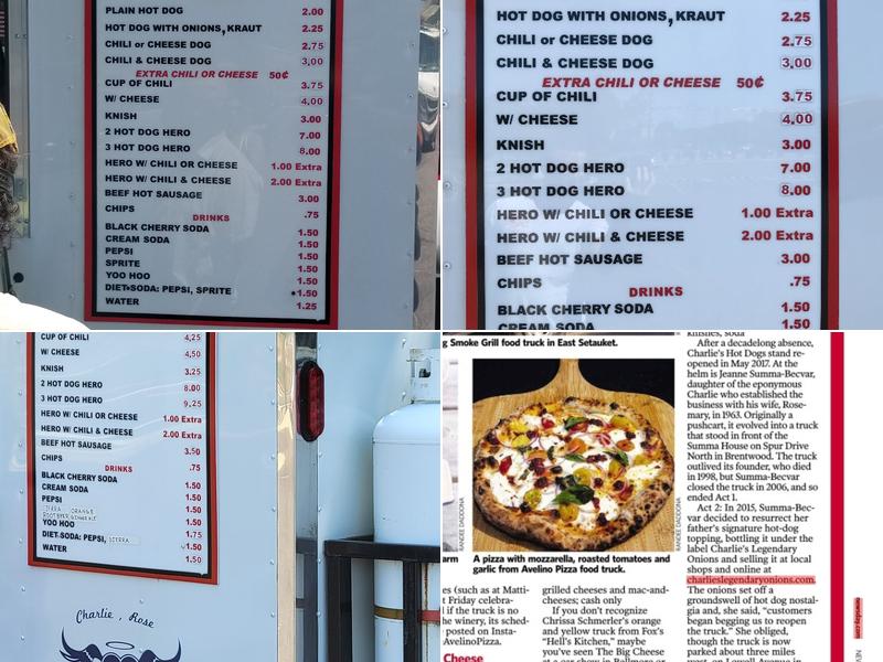 Charlie's Legendary Hot Dogs & Onions LLC Menu