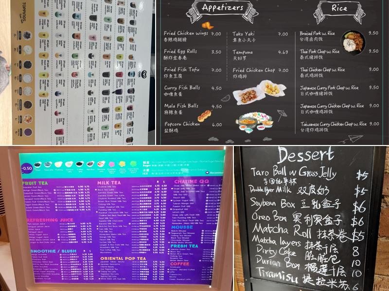 Owl Tea Menu
