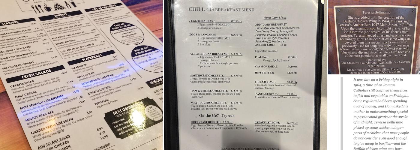 Chill 443 Menu